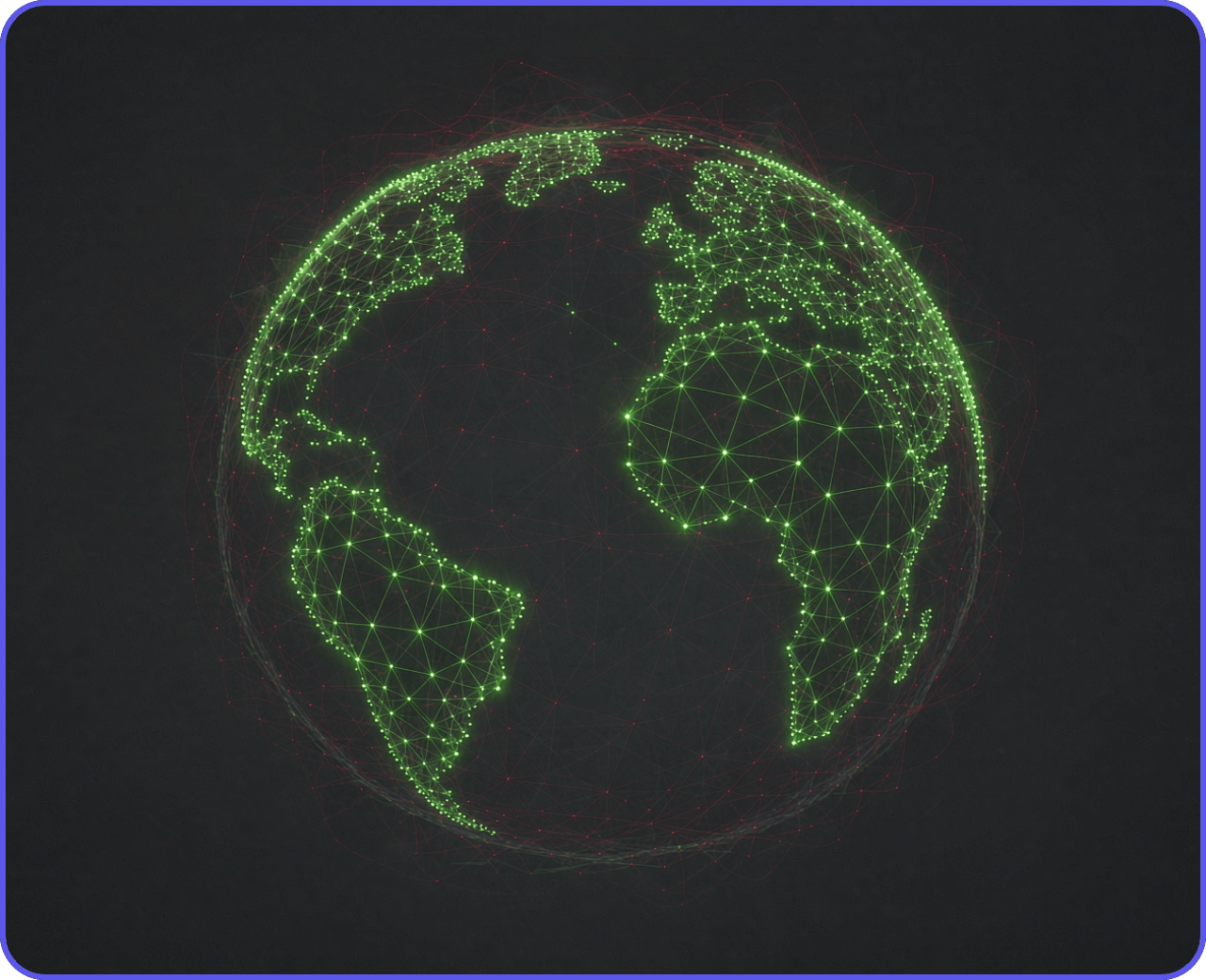 Globe built from connected dots